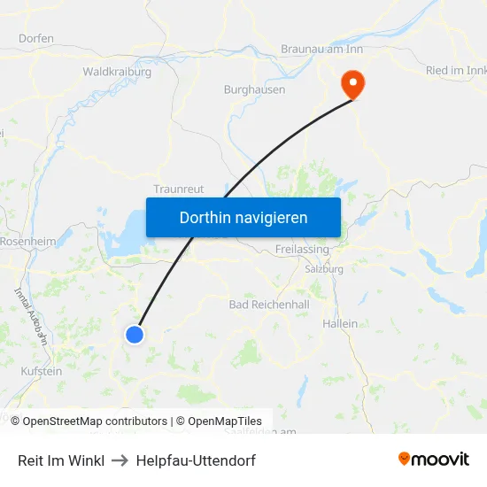 Reit Im Winkl to Helpfau-Uttendorf map