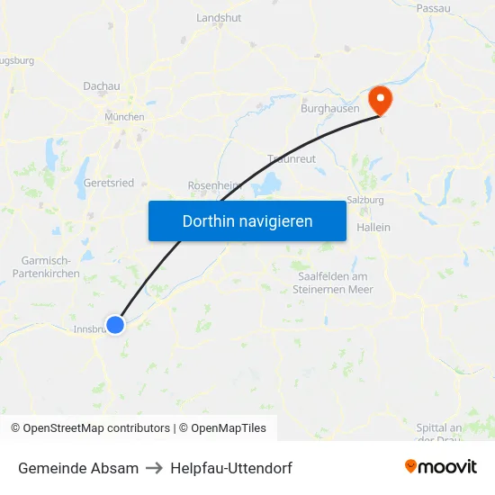 Gemeinde Absam to Helpfau-Uttendorf map