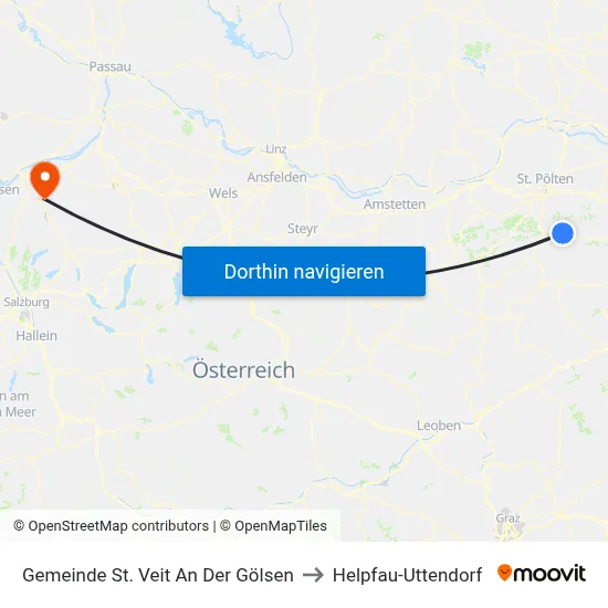 Gemeinde St. Veit An Der Gölsen to Helpfau-Uttendorf map