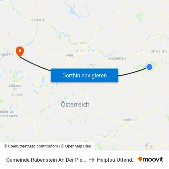 Gemeinde Rabenstein An Der Pielach to Helpfau-Uttendorf map