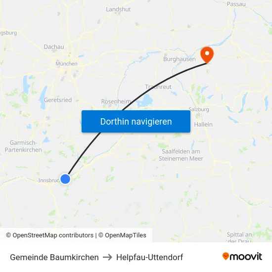 Gemeinde Baumkirchen to Helpfau-Uttendorf map