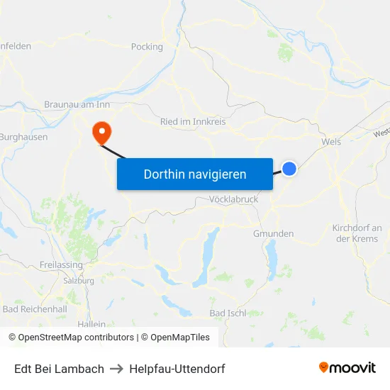 Edt Bei Lambach to Helpfau-Uttendorf map