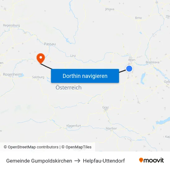 Gemeinde Gumpoldskirchen to Helpfau-Uttendorf map
