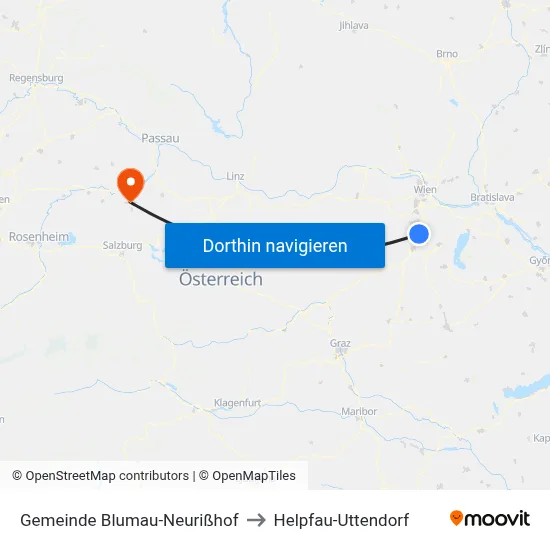 Gemeinde Blumau-Neurißhof to Helpfau-Uttendorf map