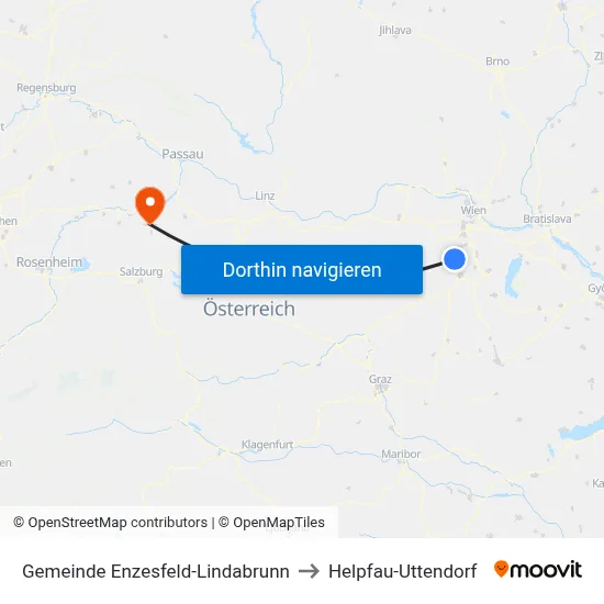 Gemeinde Enzesfeld-Lindabrunn to Helpfau-Uttendorf map