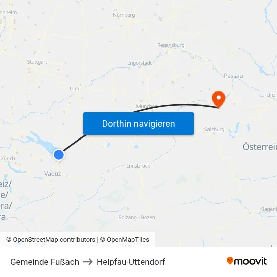 Gemeinde Fußach to Helpfau-Uttendorf map