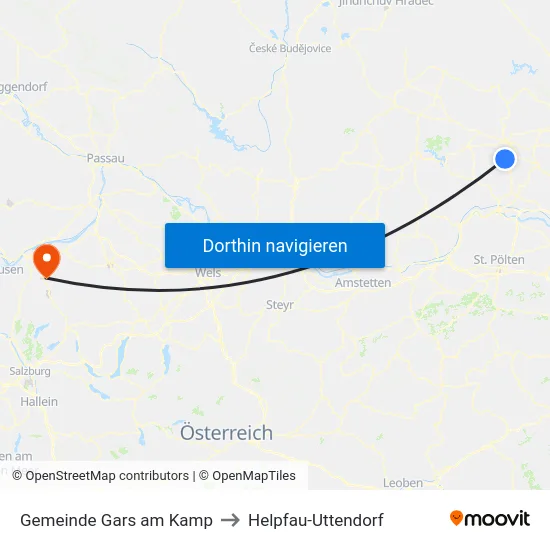 Gemeinde Gars am Kamp to Helpfau-Uttendorf map
