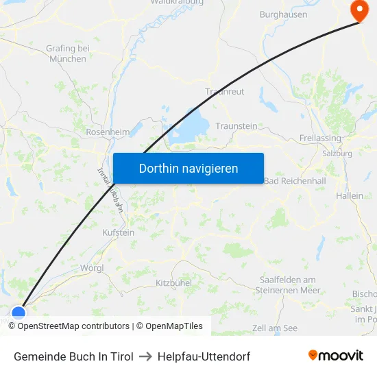 Gemeinde Buch In Tirol to Helpfau-Uttendorf map