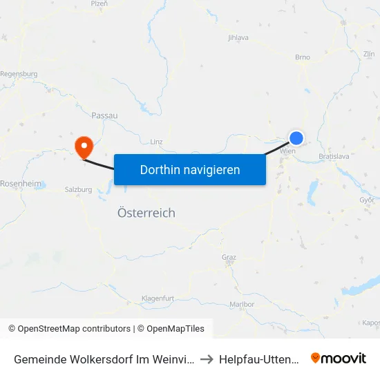 Gemeinde Wolkersdorf Im Weinviertel to Helpfau-Uttendorf map
