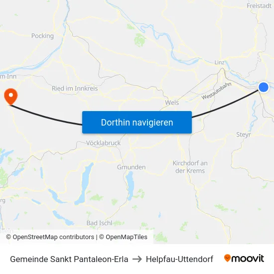 Gemeinde Sankt Pantaleon-Erla to Helpfau-Uttendorf map
