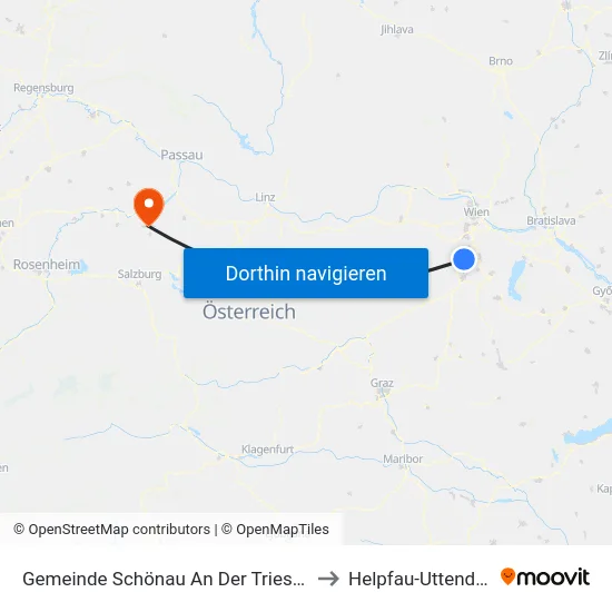 Gemeinde Schönau An Der Triesting to Helpfau-Uttendorf map