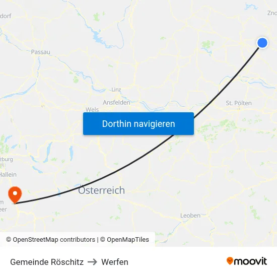 Gemeinde Röschitz to Werfen map