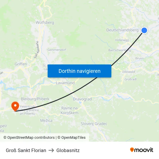 Groß Sankt Florian to Globasnitz map