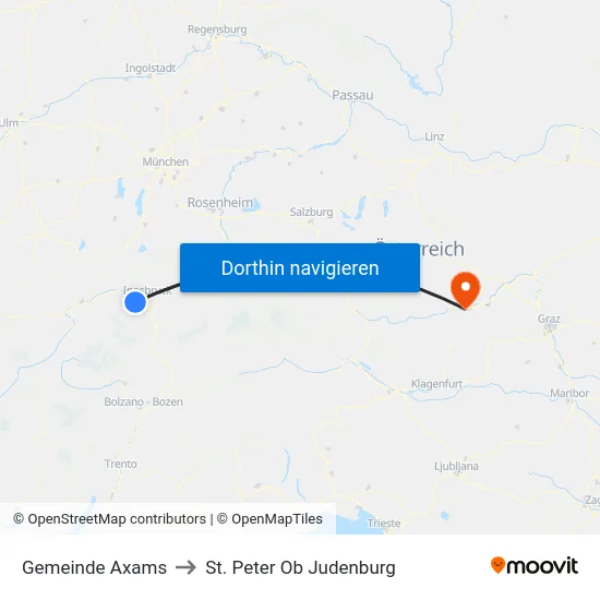 Gemeinde Axams to St. Peter Ob Judenburg map