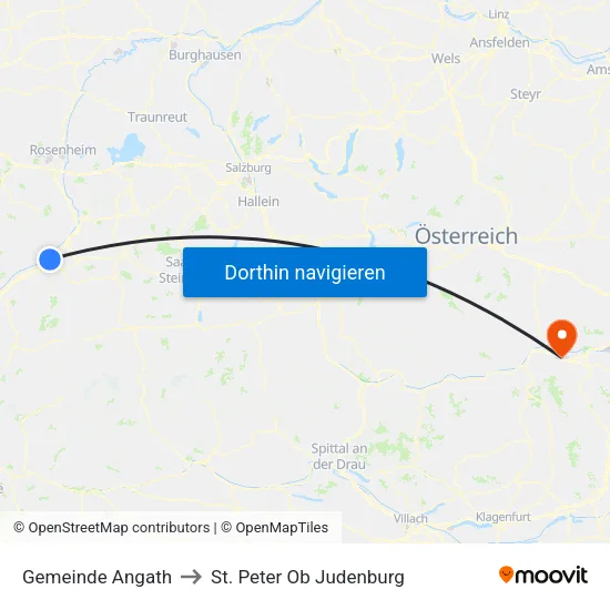 Gemeinde Angath to St. Peter Ob Judenburg map