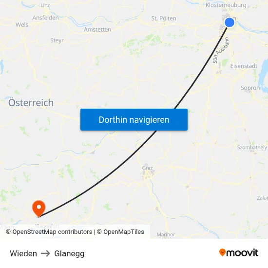 Wieden to Glanegg map