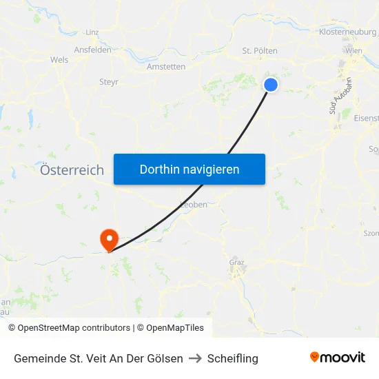 Gemeinde St. Veit An Der Gölsen to Scheifling map