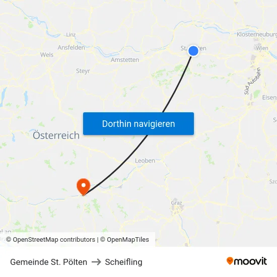 Gemeinde St. Pölten to Scheifling map