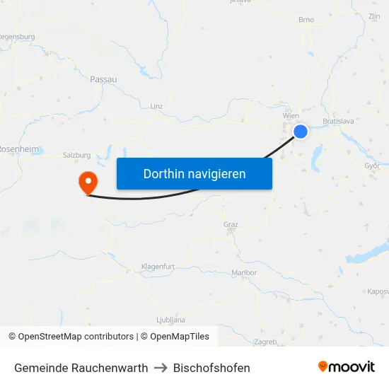Gemeinde Rauchenwarth to Bischofshofen map