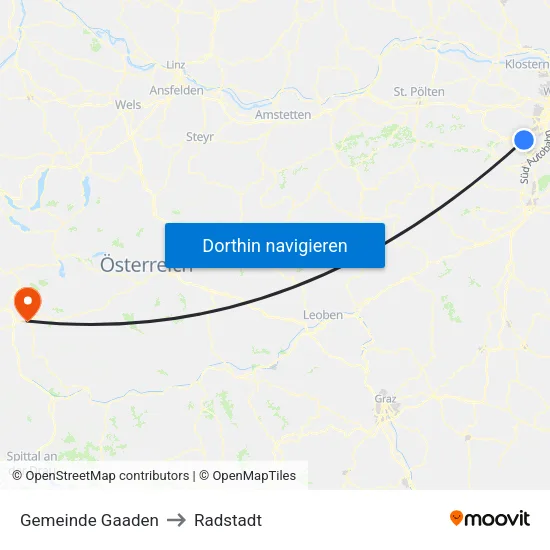 Gemeinde Gaaden to Radstadt map