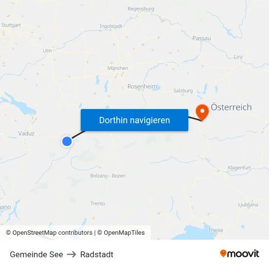 Gemeinde See to Radstadt map