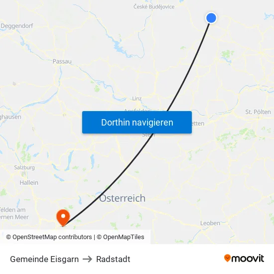 Gemeinde Eisgarn to Radstadt map