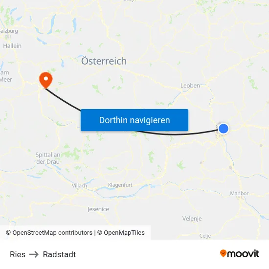 Ries to Radstadt map