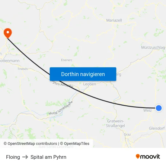 Floing to Spital am Pyhrn map