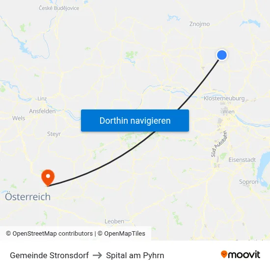 Gemeinde Stronsdorf to Spital am Pyhrn map