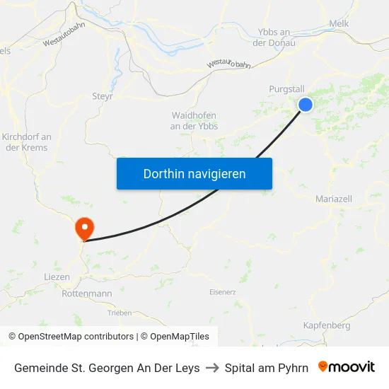 Gemeinde St. Georgen An Der Leys to Spital am Pyhrn map