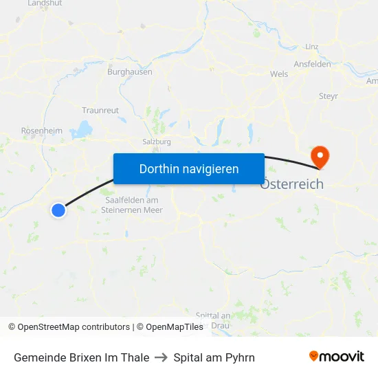 Gemeinde Brixen Im Thale to Spital am Pyhrn map