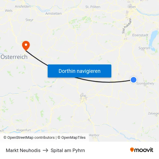 Markt Neuhodis to Spital am Pyhrn map