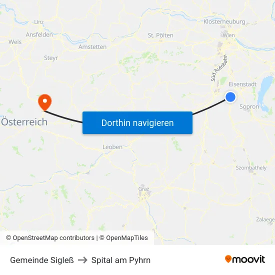 Gemeinde Sigleß to Spital am Pyhrn map