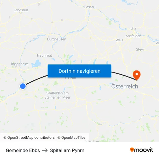 Gemeinde Ebbs to Spital am Pyhrn map