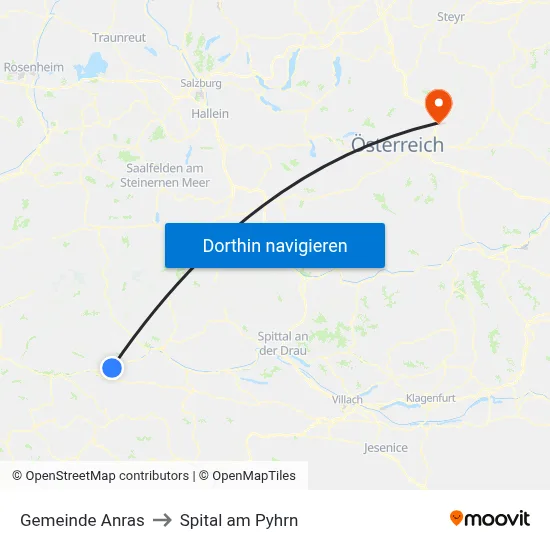 Gemeinde Anras to Spital am Pyhrn map