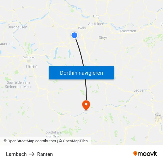 Lambach to Ranten map
