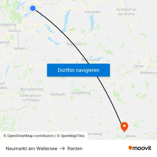 Neumarkt am Wallersee to Ranten map