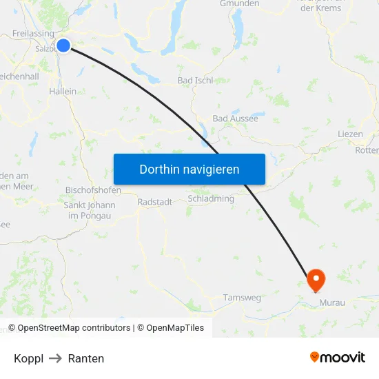 Koppl to Ranten map