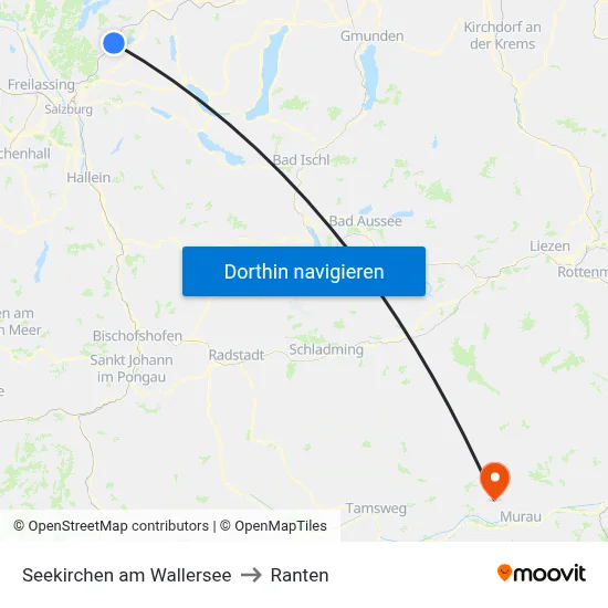 Seekirchen am Wallersee to Ranten map