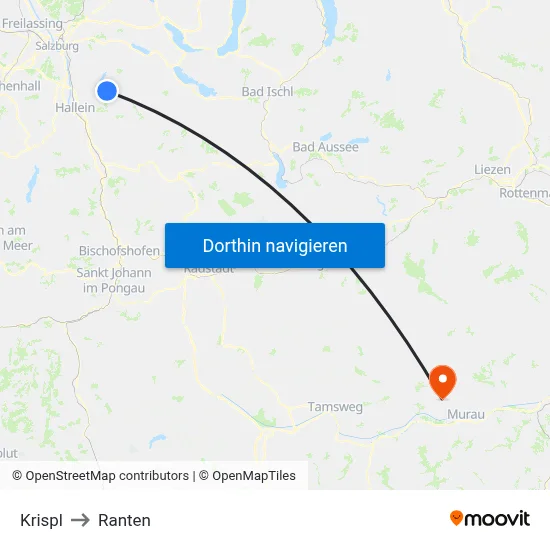 Krispl to Ranten map