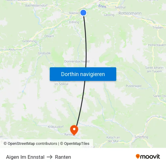 Aigen Im Ennstal to Ranten map