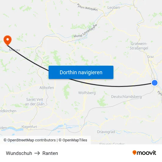 Wundschuh to Ranten map