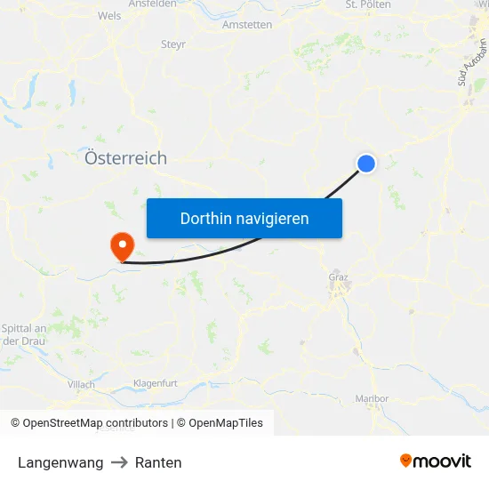 Langenwang to Ranten map