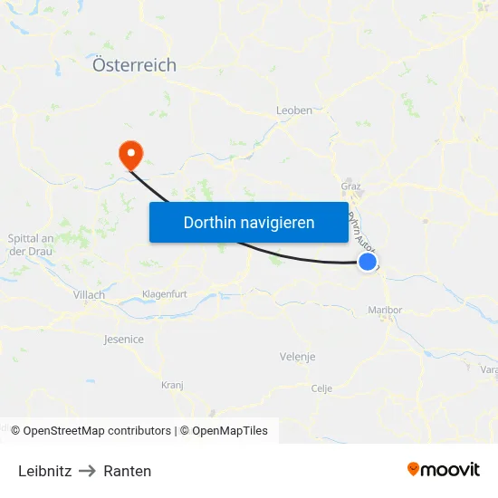 Leibnitz to Ranten map