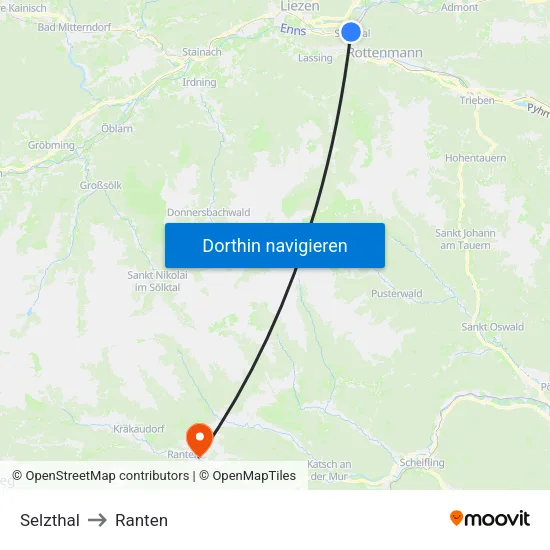 Selzthal to Ranten map