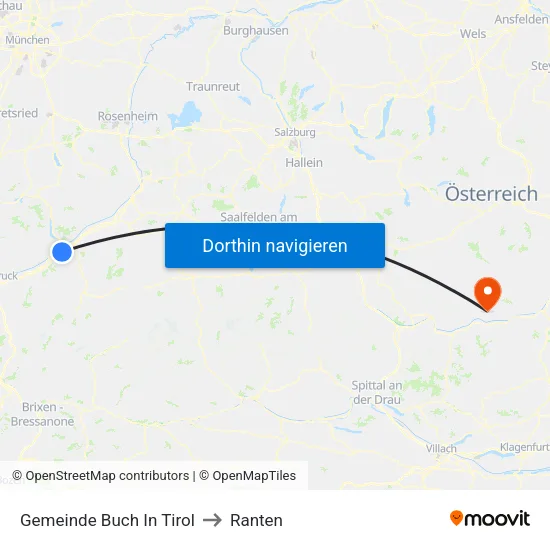 Gemeinde Buch In Tirol to Ranten map
