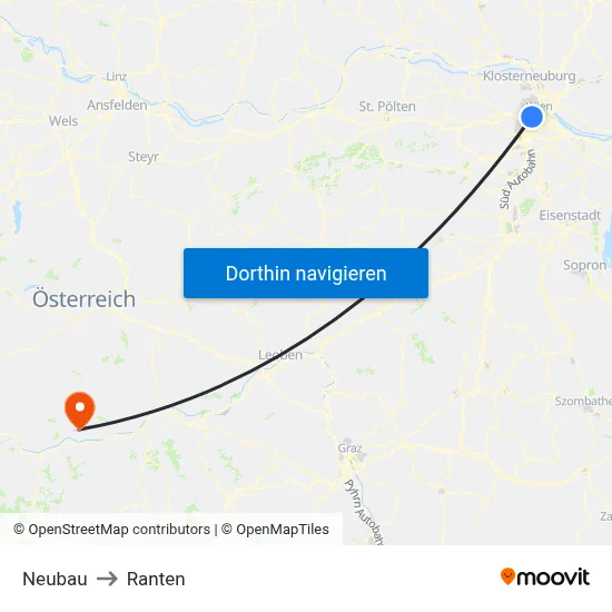 Neubau to Ranten map