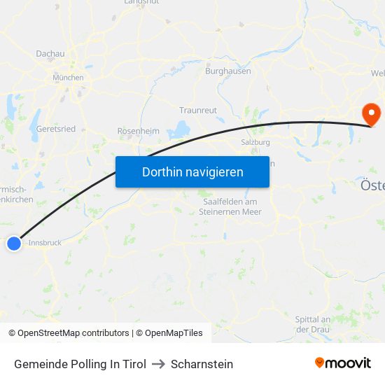Gemeinde Polling In Tirol to Scharnstein map