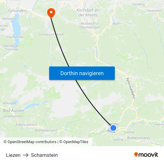 Liezen to Scharnstein map