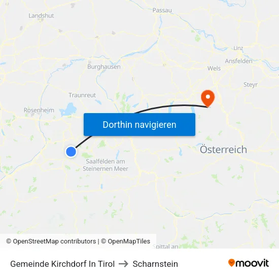 Gemeinde Kirchdorf In Tirol to Scharnstein map